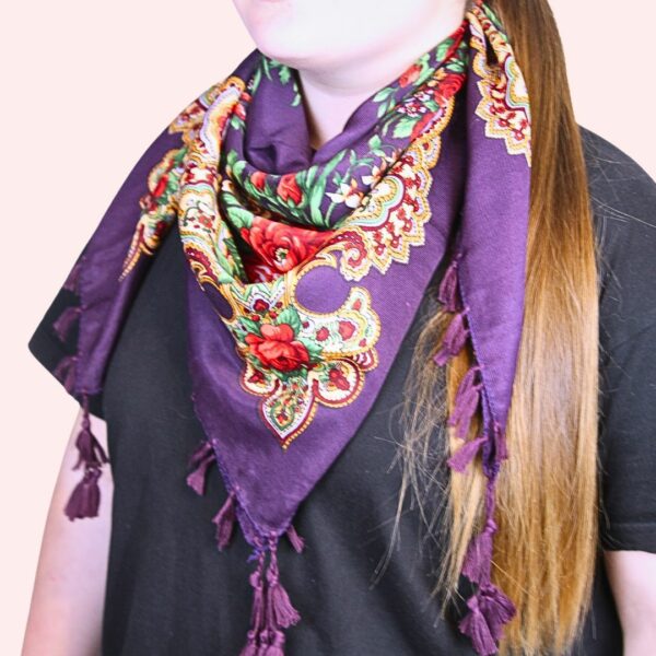 Foulard slave violet et rouge