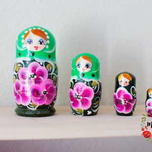 matriochka vert rose noir