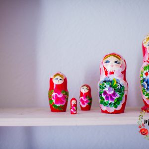matriochka moyenne rouge et rose
