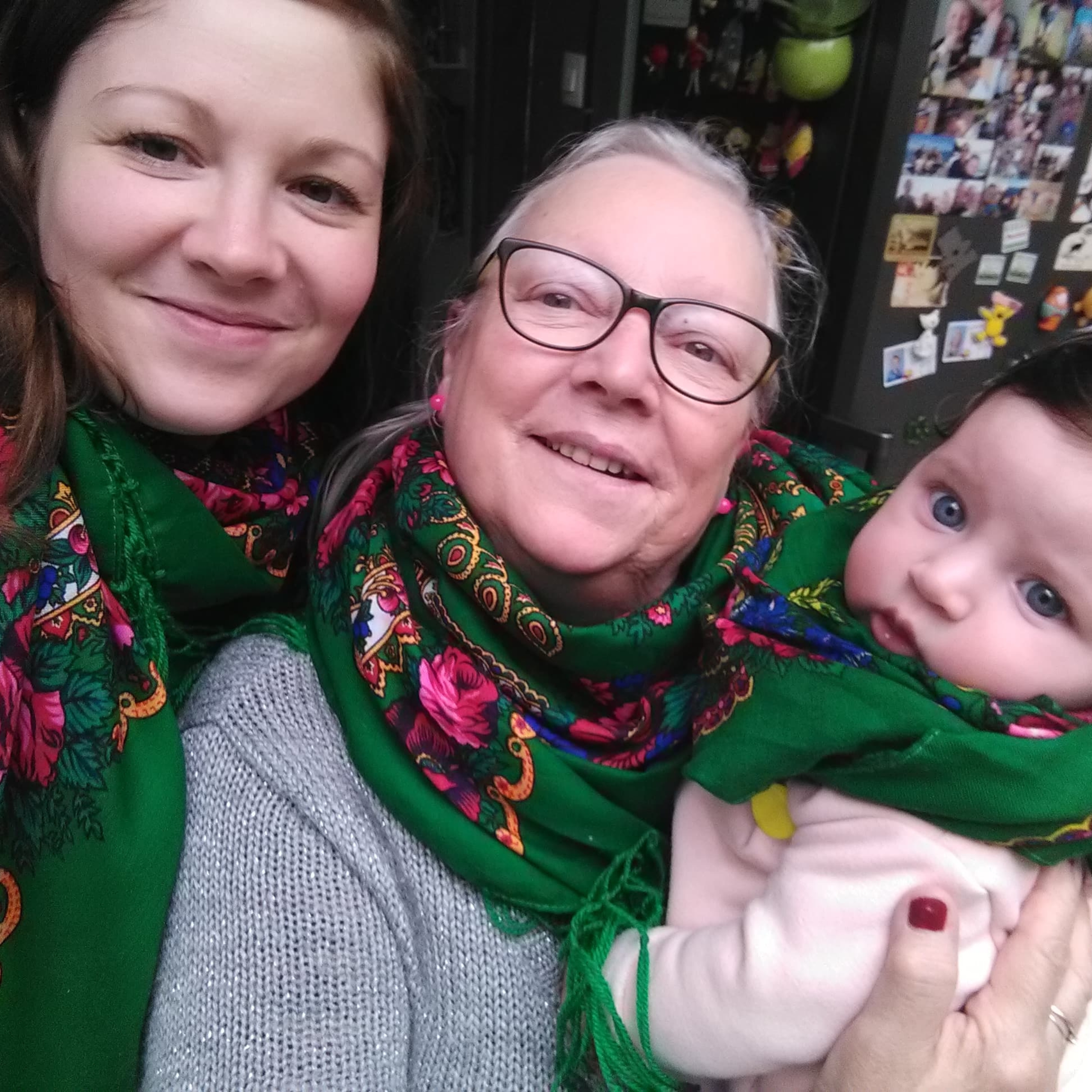 foulard slave un duo vert Emeraude et un foulard slave adulte vert Emeraude