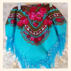 Foulard turquoise Doux