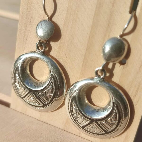 Boucles d’Oreilles Argent Demi Lune